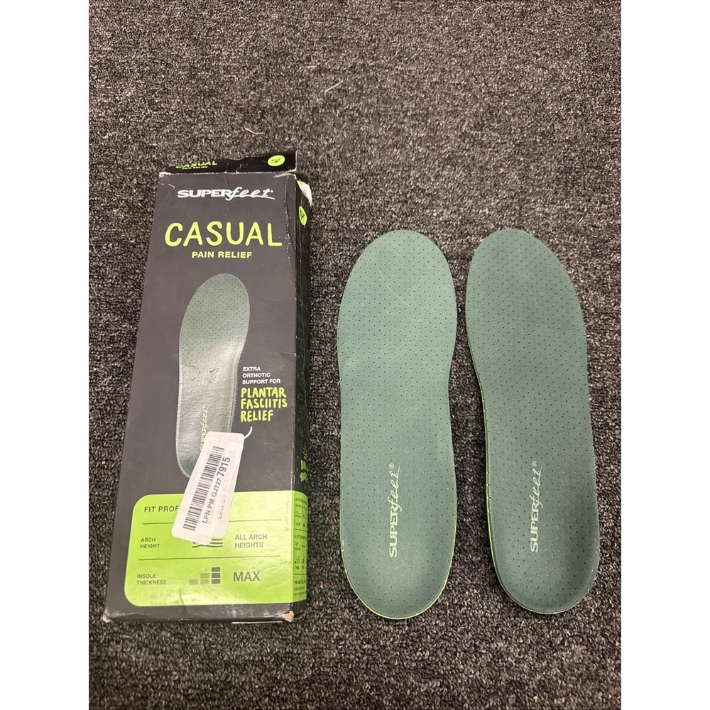 Superfeet Casual Insoles Plantar Fascilitis Pain Relief E (M9.5-11 W10.5-12)